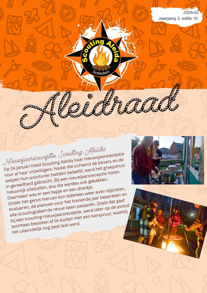 De Aleidraad van februari 2026 van Scouting Aleida Schiedam