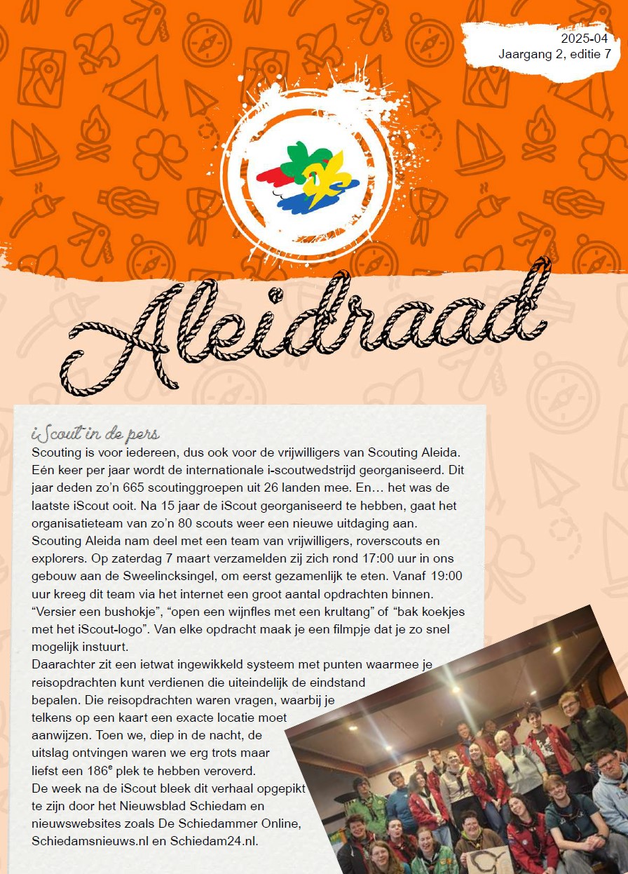 De Aleidraad van april 2025 van Scouting Aleida Schiedam