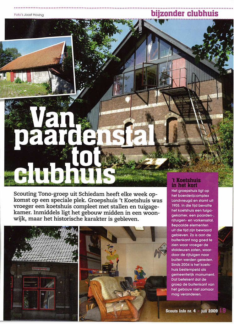 Het artikel uit Scouts Info nr. 4-2009 (juli)