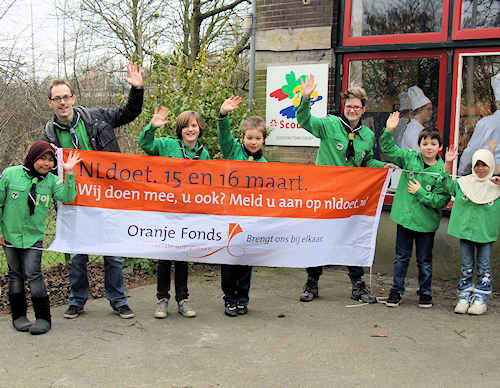 Een prachtige plek om te spelen voor de scouts, maar ook een onderhoudsgevoelig gebouw. Kom ook helpen!