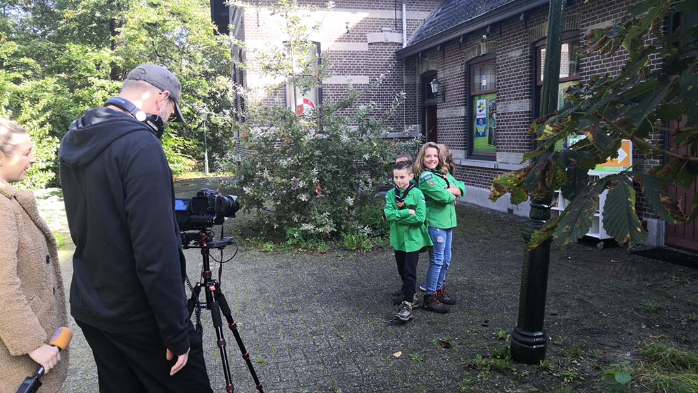 Studio PLU!S maakte opnamen omdat de Scouting Tono-groep finalist is voor de Gouden Kliko 2019