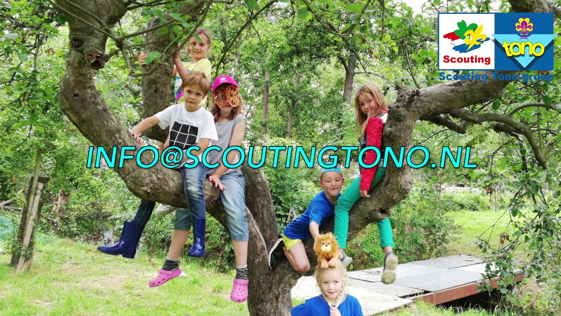 De beverleiding op Schie TV over het on-line programma van de Scouting Tono-groep