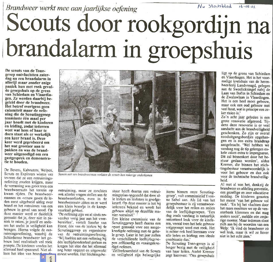 Het Nieuwe Stadsblad van 14 februari 2001. Foto: Richard Spruit (Dolfijn)
