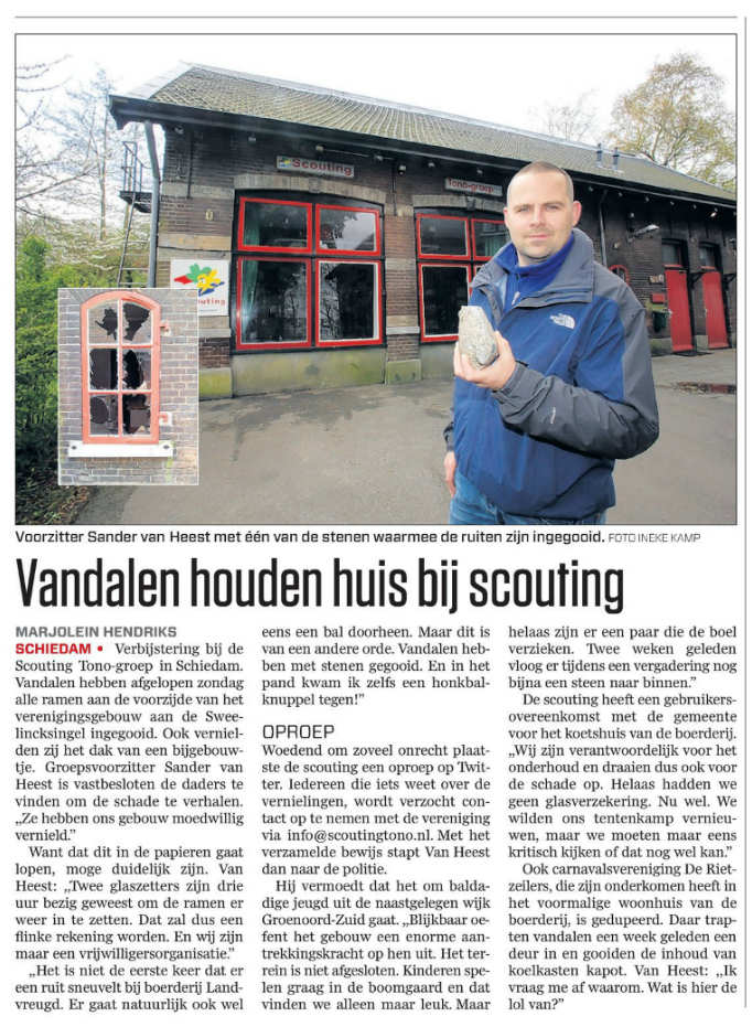 Oproep om te melden als er iets verdachts is gezien