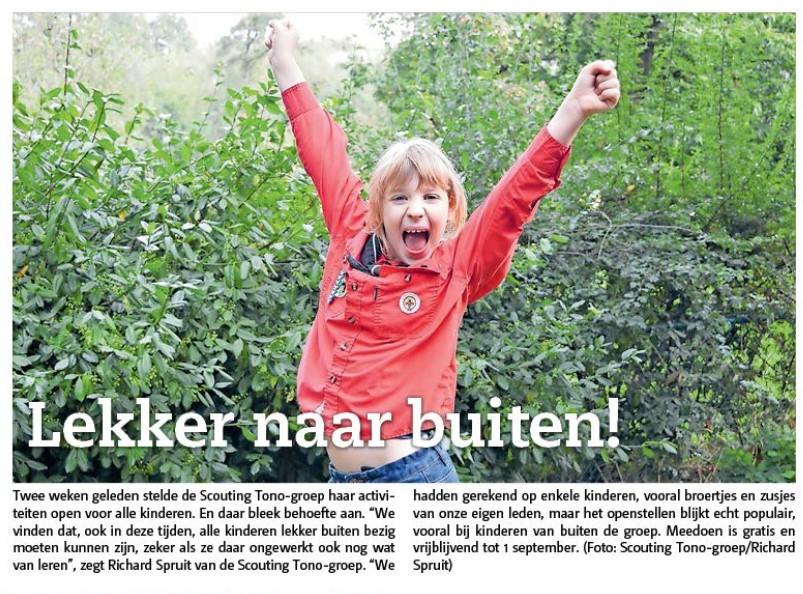 Op de voorpagina bracht het Nieuwe Stadsblad van 10 juni bracht de krant het verhaal van het succes van de openstelling wegens de Coronapandemie. Op de voorpagina Shannon Spruit