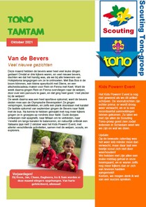 De Tono Tamtam van de oktober van de Scouting Tono-groep Schiedam