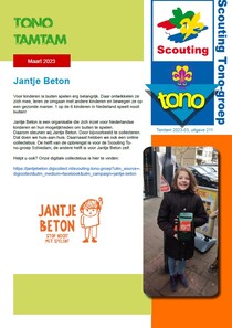 De Tono Tamtam van maart 2023 van de Scouting Tono-groep Schiedam