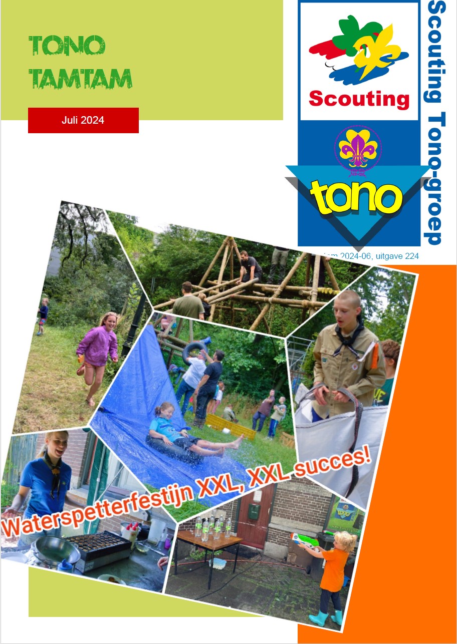 De Tono Tamtam van juli 2024 van Scouting Aleida Schiedam en de Scouting Taizé-groep Schiedam Kethel